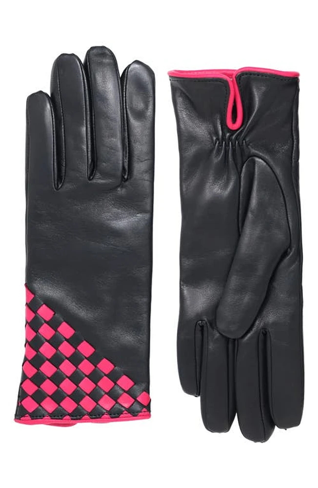 Nicoletta Rosi Cashmere Lined Leather Gloves Black at Nordstrom,