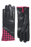 Nicoletta Rosi Cashmere Lined Leather Gloves Black at Nordstrom,