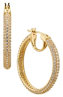 Nadri Pavé the Way Medium Hoop Earrings in Gold at Nordstrom