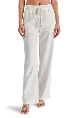 Steve Madden Venetia Linen Blend Drawstring Pants Cloud at Nordstrom,