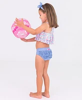 RuffleButts Toddler Girls Flounce Bikini in Sparkle Shimmer On at Nordstrom