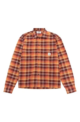 CAT WWR Check Workwear Button-Up Shirt in Orange Multicolor at Nordstrom, Size X-Large