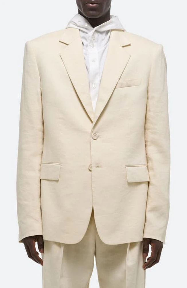 Helmut Lang Classic Linen Blend Blazer Summer Sand at Nordstrom,