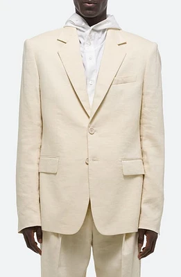 Helmut Lang Classic Linen Blend Blazer Summer Sand at Nordstrom,