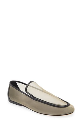 Khaite Alessio Sheer Mesh Loafer Black/Beige at Nordstrom,