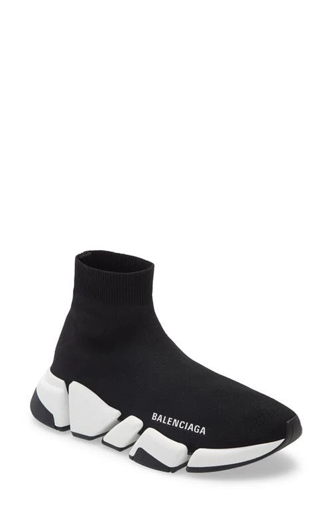 Balenciaga Speed 2.0 LT Sock Sneaker Black/White/Black at Nordstrom,