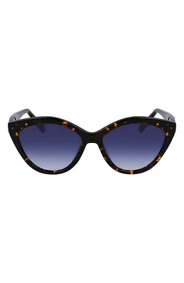 Longchamp 56mm Cat Eye Sunglasses in Dark Havana at Nordstrom