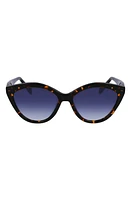 Longchamp 56mm Cat Eye Sunglasses in Dark Havana at Nordstrom