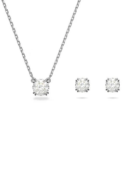 Swarovski Constella Stud Earrings & Necklace Set in Silver at Nordstrom