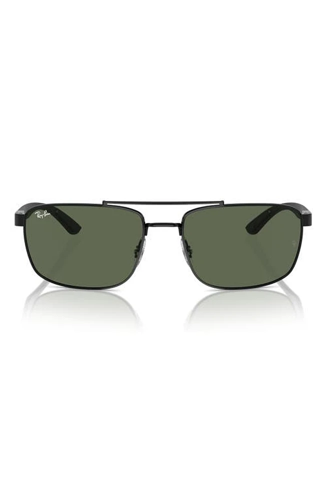 Ray-Ban 60mm Rectangular Sunglasses in Black at Nordstrom