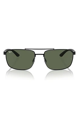 Ray-Ban 60mm Rectangular Sunglasses in Black at Nordstrom