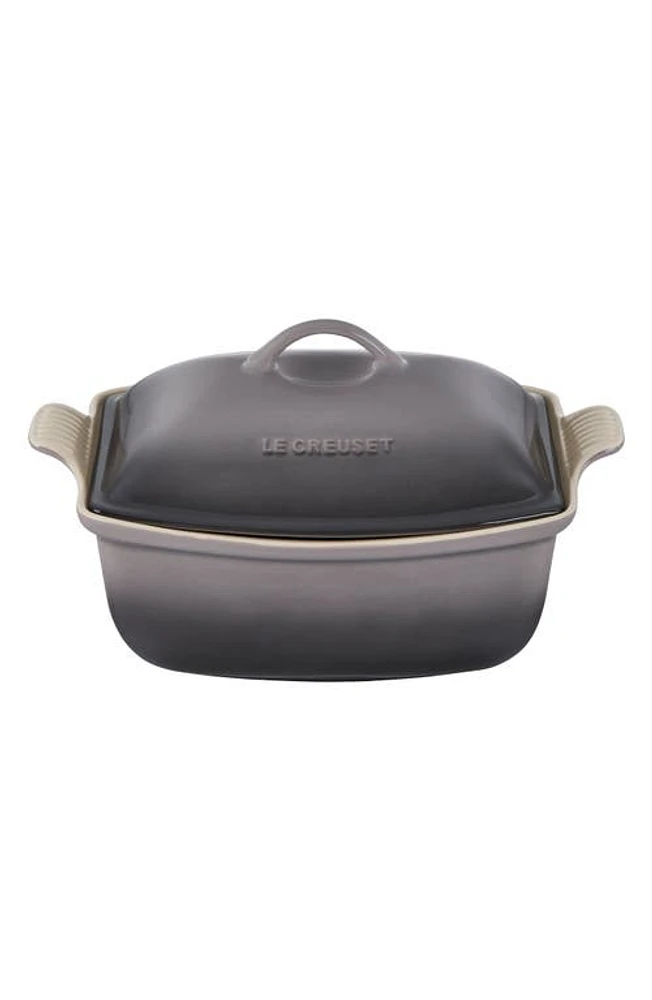 Le Creuset Heritage Stoneware Deep Covered Baker in Oyster at Nordstrom, Size 4.5 Qt