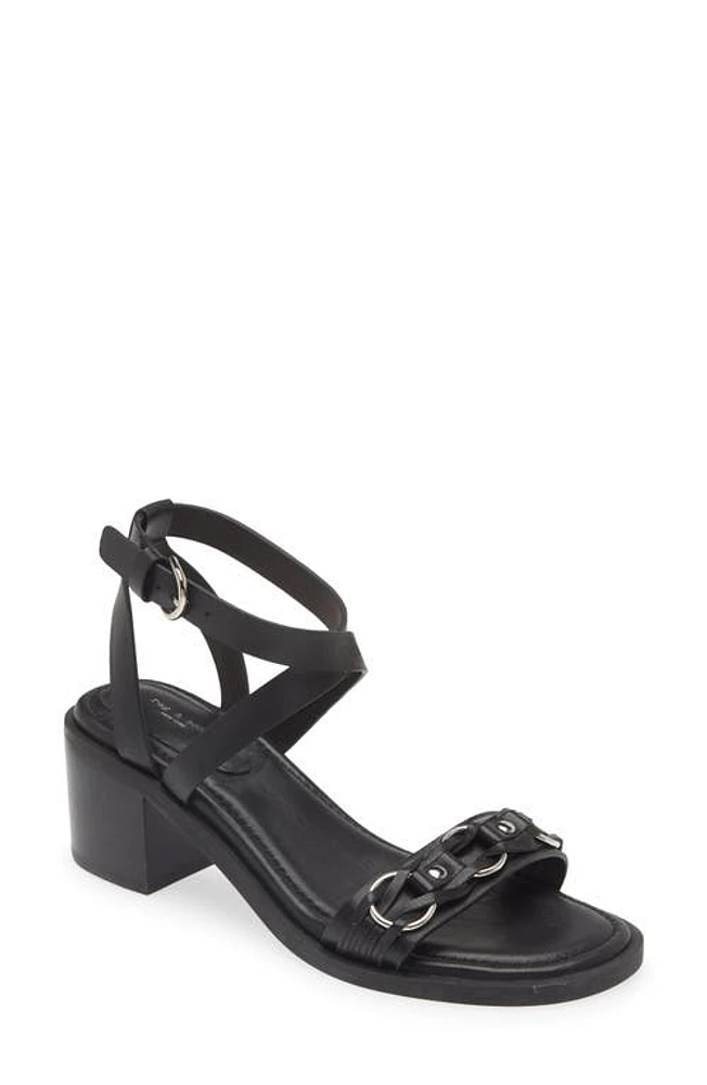 rag & bone Geo Chain Ankle Strap Sandal Black at Nordstrom,