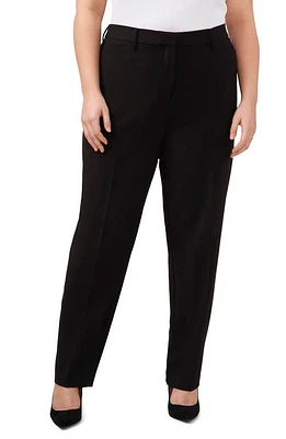 halogen(r) High Waist Straight Leg Pants Black at Nordstrom,