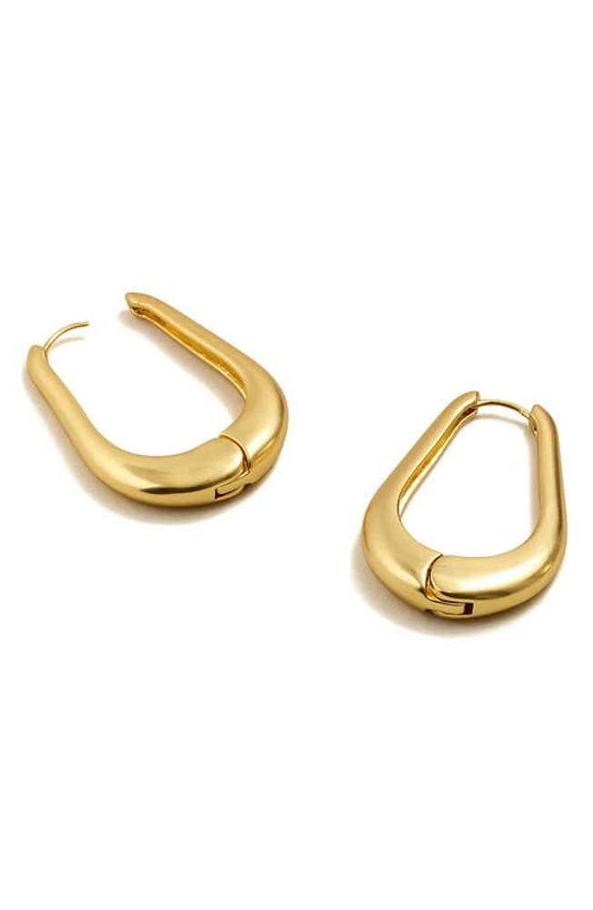 Madewell Large Droplet Hoop Earrings in Vintage Gold at Nordstrom