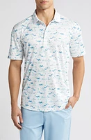 Swannies Lawrence Mountain Print Golf Polo White at Nordstrom,