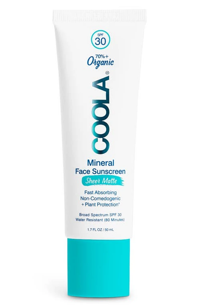 COOLA Suncare Mineral Face Sunscreen Lotion Sheer Matte SPF 30 at Nordstrom