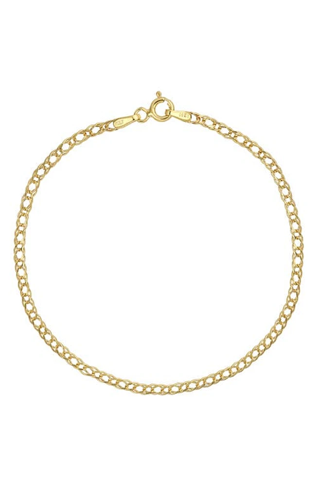 Bony Levy 14K Gold Double Curb Chain Bracelet in 14K Yellow Gold at Nordstrom