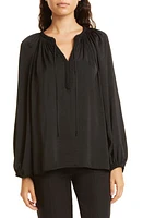 KOBI HALPERIN Rosa Braided Trim Cotton & Silk Blouse at Nordstrom,