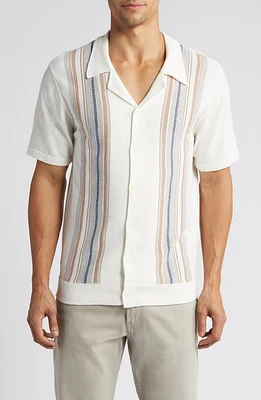 Rails Silas Stripe Camp Shirt in White Multi at Nordstrom, Size Medium