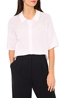 halogen(r) Open Stitch Button-Up Polo Sweater at Nordstrom,