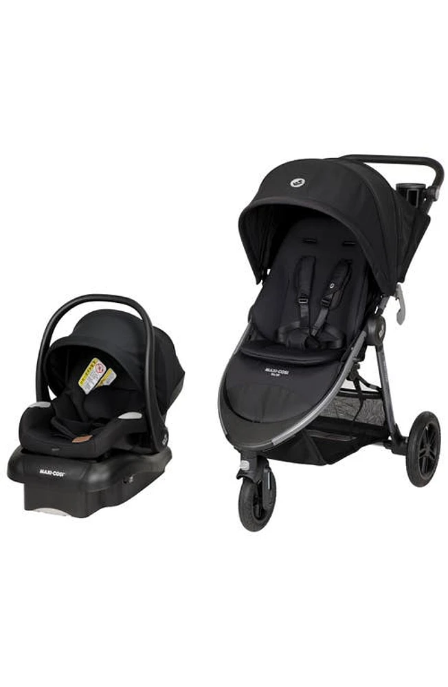 Maxi-Cosi Gia XP Luxe 3-Wheel Stroller & Mico Luxe Infant Car Seat Travel System in Midnight Black at Nordstrom