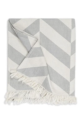 Matouk Paros Chevron Stripe Beach Towel in Shark at Nordstrom