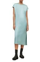 AllSaints Etta Satin Midi Dress Dusk Blue at Nordstrom, Us