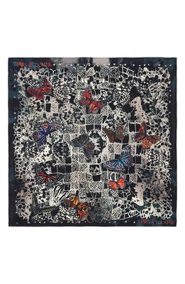 Zadig & Voltaire Blondie Butterfly Print Silk Scarf in Ink at Nordstrom