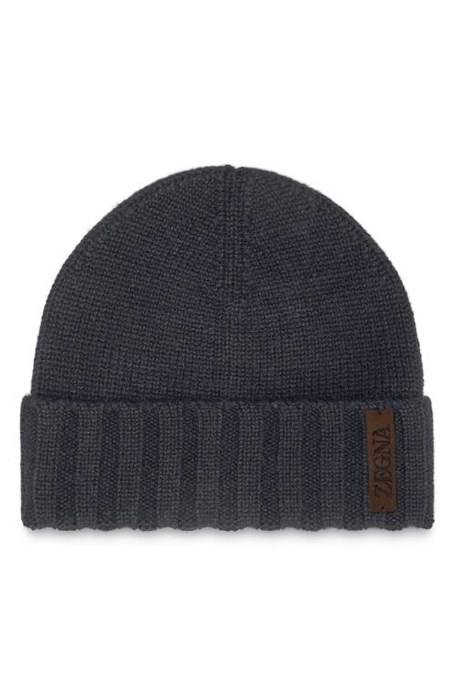 ZEGNA Oasi Cashmere Beanie in Navy at Nordstrom