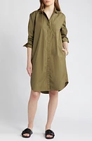 Nordstrom Long Sleeve High-Low Shirtdress at Nordstrom,