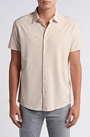 Robert Barakett Keyes Slim Fit Short Sleeve Knit Button-Up Shirt at Nordstrom,