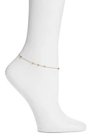 VIDAKUSH Rain Drop Station Anklet in Gold at Nordstrom