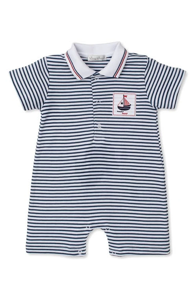 Kissy Pima Cotton Romper Navy at Nordstrom,