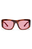 Quay Australia x Guizio Uniform 53mm Square Sunglasses in Brown Tortoise /Rose at Nordstrom