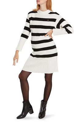 Cache Coeur Deauville Long Sleeve Maternity/Nursing Sweater Dress Black/White at Nordstrom,