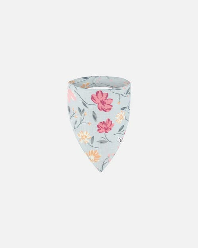 Deux Par Deux Baby Girl's Muslin Cotton Bib Light Blue With Printed Romantic Flowers in Light Blue Printed Romantic at Nordstrom, Size Xx-Small