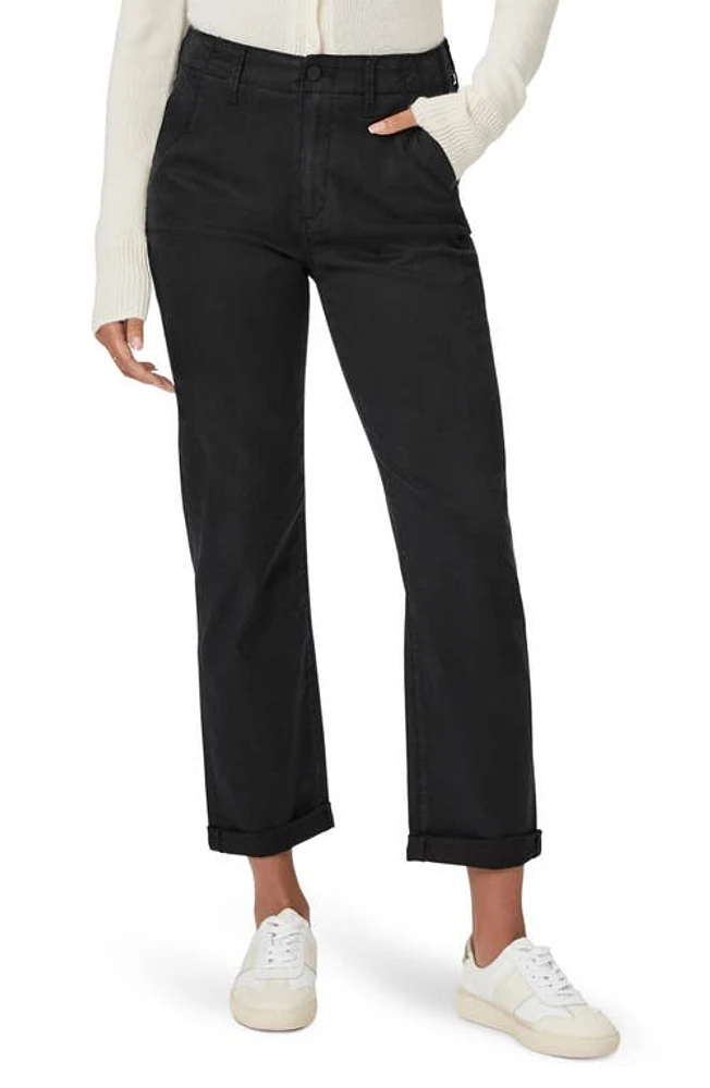 PAIGE Drew Relaxed Straight Leg Pants in Vintage Black at Nordstrom, Size 27