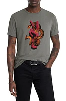 John Varvatos Peace Snake Cotton Graphic T-Shirt at Nordstrom,