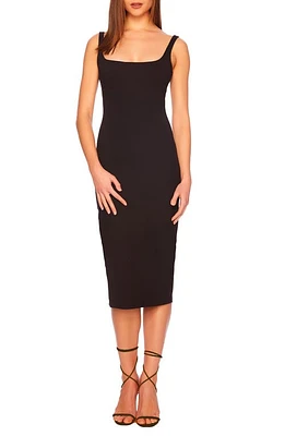 Susana Monaco Scoop Neck Sleeveless Midi Dress in Black at Nordstrom, Size X-Small