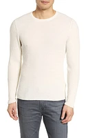 Billy Reid Regular Fit Waffle Crewneck Pullover White at Nordstrom,