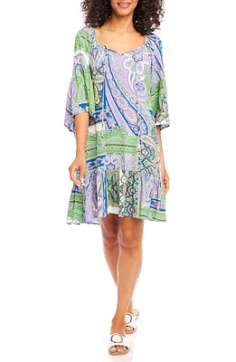 Karen Kane Paisley Ruffle Hem Dress at Nordstrom,