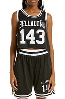 Bella Doña BabyGirl Crop Mesh Jersey Black at Nordstrom,