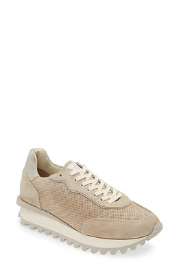 Eleventy Perforated Low Top Sneaker Tan - Grey at Nordstrom,