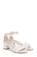 AGL Crochet Ankle Strap Sandal White-White at Nordstrom,