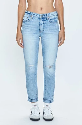 Pistola Riley Cuffed Ankle Straight Leg Jeans Normandy Distressed at Nordstrom,