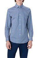 Bugatchi OoohCotton Geo Print Button-Up Shirt Navy at Nordstrom,