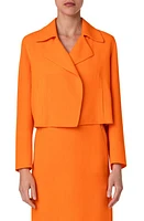 Akris Virgin Wool Crepe Jacket 562 Pumpkin at