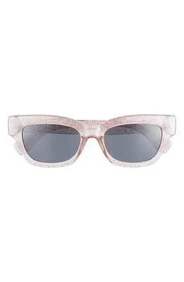 BP. Glitter 50mm Rectangular Sunglasses in Clear- Silver at Nordstrom