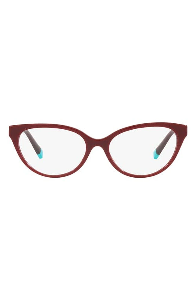 Tiffany & Co. 52mm Cat Eye Reading Glasses in Burgundy at Nordstrom